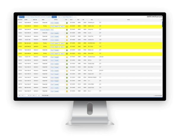 TOM Dispatch Interface Screenshot