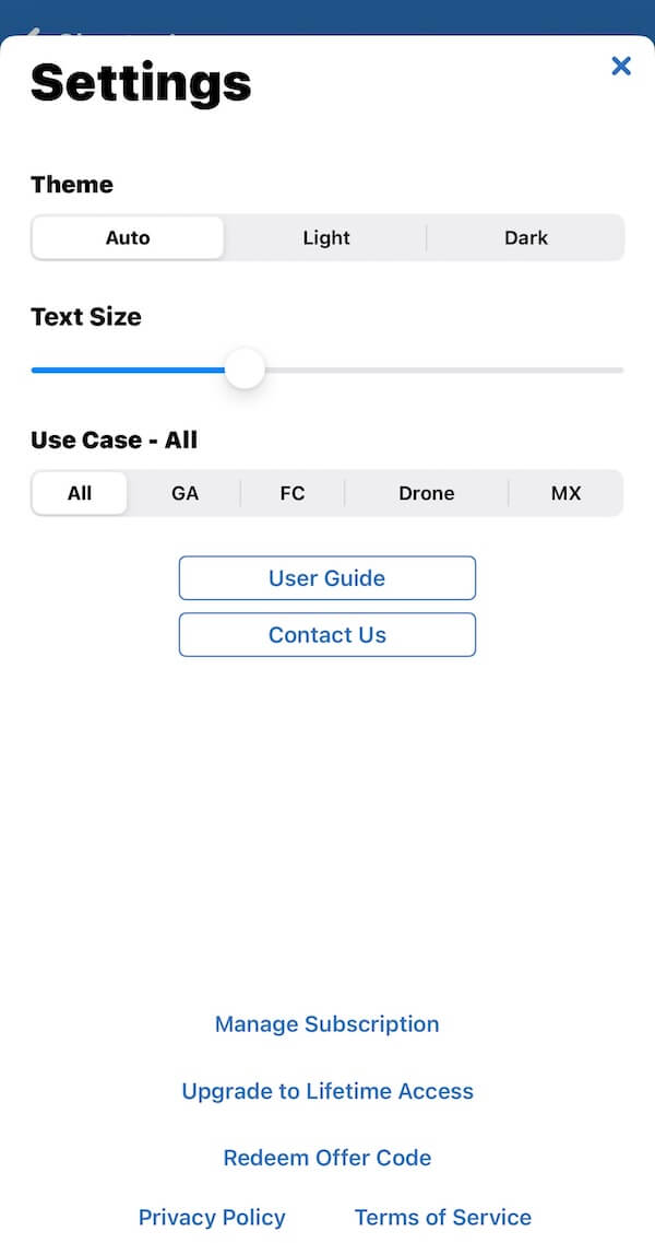 FAR/AIM settings use case filter