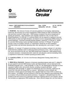 Crew Resource Management Training AC120-51e