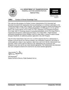 FAA Order 8080.6H - Conduct of Airman Knowledge Tests
