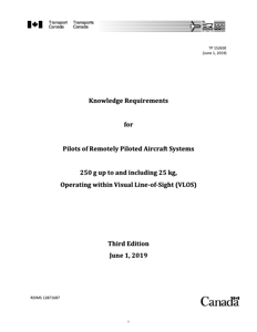 Knowledge Requirements for Pilots of Remotely Piloted Aircraft Systems