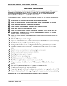 Sample Preflight Checklist