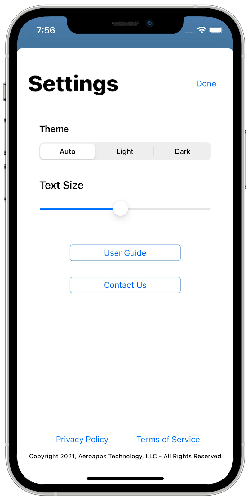 Settings and Theme